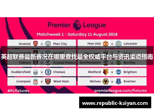英超联赛最新赛况在哪里查找最全权威平台与资讯渠道指南